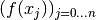 (f(x_j))_{j=0 \dotsc n}