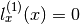 l_x^{(1)}(x) = 0