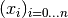 (x_i)_{i=0 \dotsc n}