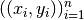 ((x_{i},y_{i}))_{i=1}^{n}