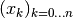 (x_k)_{k=0 \dotsc n}